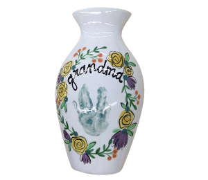 Trinity Color Me Mine Floral Handprint Vase