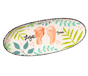 Trinity Color Me Mine Footprint Leaf Plate
