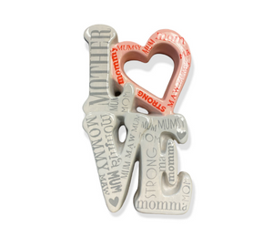 Trinity Color Me Mine L-O-V-E Mom Plaque