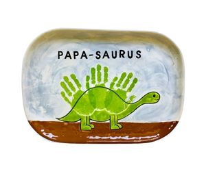 Trinity Color Me Mine Papasaurus Plate
