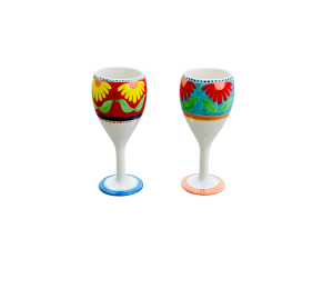 Trinity Color Me Mine Floral Wine Glass Set