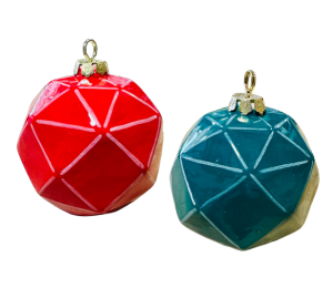 Trinity Color Me Mine Jewel Toned Faceted Ornament